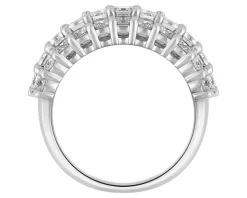 Pierścionek z białego złota z diamentami - 2,55 ct - próba 750