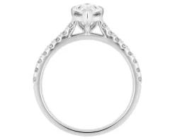 Pierścionek z białego złota z diamentami - SI1/H - 1,25 ct - próba 750