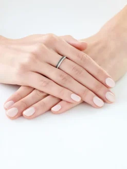 Pierścionek z białego złota z brylantami - 0,20 ct - próba 585