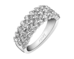 Pierścionek z białego złota z brylantami - 2,00 ct - próba 750