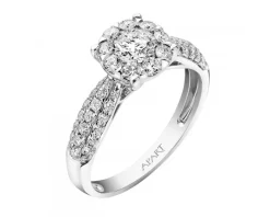 Pierścionek z białego złota z brylantami - 1,02 ct - próba 585