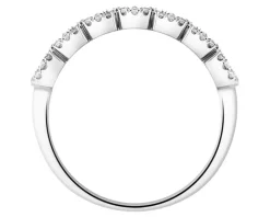 Pierścionek z białego złota z diamentami - 0,49 ct - próba 585