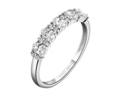 Pierścionek z białego złota z diamentami - 0,52 ct - próba 585