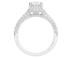 Pierścionek z białego złota z diamentami - VS1/H - 2,62 ct - próba 750