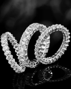 Pierścionek z białego złota z diamentami - Eternity - 2,39 ct - próba 750