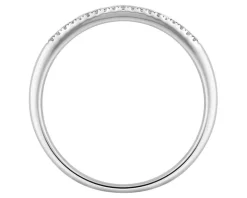 Pierścionek z białego złota z diamentami i szafirami - próba 585