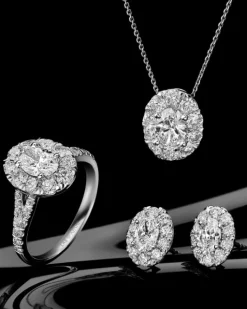 Pierścionek z białego złota z diamentami laboratoryjnymi - 1,75 ct - próba 750