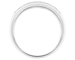Pierścionek z białego złota z diamentami - 0,03 ct - próba 585