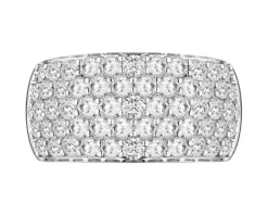 Pierścionek z białego złota z brylantami laboratoryjnymi - 2,00 ct - próba 585