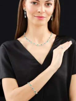 Pierścionek z białego złota z diamentami - 0,81 ct - próba 585