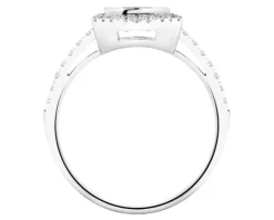 Pierścionek z białego złota z diamentami - 0,64 ct - próba 750