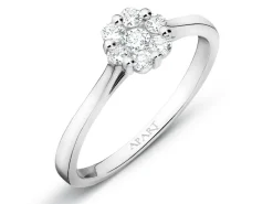 Pierścionek z białego złota z brylantami - 0,30 ct - próba 585