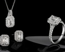 Pierścionek z białego złota z diamentami - SI1/H - 1,50 ct - próba 750