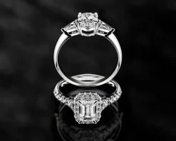 Pierścionek z białego złota z diamentami - SI1/H - 1,50 ct - próba 750