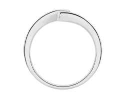 Pierścionek z białego złota z brylantem - 0,23 ct - próba 750