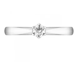 Pierścionek z białego złota z brylantami - 0,25 ct - próba 750