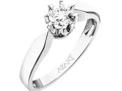 Pierścionek z białego złota z brylantem - SI2/H - 0,40 ct - próba 750