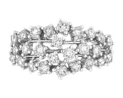 Pierścionek z białego złota z brylantami - 1,00 ct - próba 585