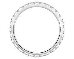 Pierścionek z białego złota z brylantami laboratoryjnymi - Eternity - 0,97 ct - próba 585