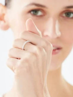 Pierścionek z białego złota z brylantami - 0,36 ct - próba 585