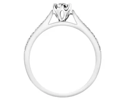 Pierścionek z białego złota z brylantami - 0,20 ct - próba 585