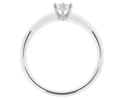 Pierścionek z białego złota  z brylantem - 0,05 ct - próba 375