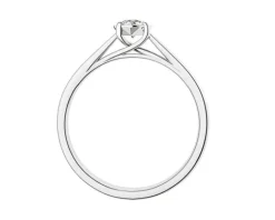 Pierścionek z białego złota z brylantem - 0,08 ct - próba 585