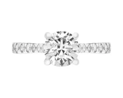 Pierścionek z białego złota z brylantami laboratoryjnymi - 1,27 ct - próba 750