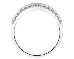 Pierścionek z białego złota z brylantami laboratoryjnymi - 0,50 ct - próba 585