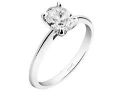 Pierścionek z białego złota z diamentem - SI1/H - 1,00 ct - próba 750