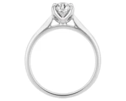 Pierścionek z białego złota z diamentem - SI1/H - 1,00 ct - próba 750