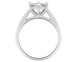 Pierścionek z białego złota z brylantami - 0,35 ct - próba 585