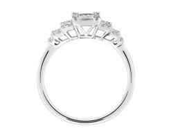 Pierścionek z białego złota z diamentami - 0,38 ct - próba 585