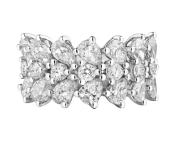 Pierścionek z białego złota z diamentami - 2,51 ct - próba 750