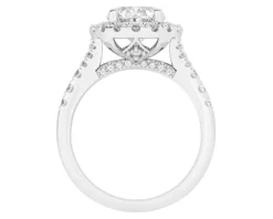 Pierścionek z białego złota z diamentami - VS2/H - 2,70 ct - próba 750