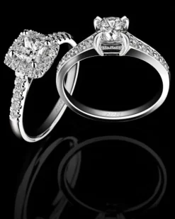 Pierścionek z białego złota z diamentami - SI1/H - 1,21 ct - próba 750