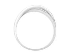 Pierścionek z białego złota z brylantami - 0,06 ct - próba 750