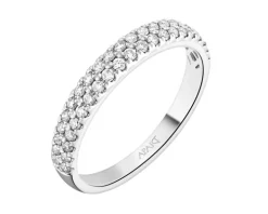 Pierścionek z białego złota z brylantami - 0,36 ct - próba 585