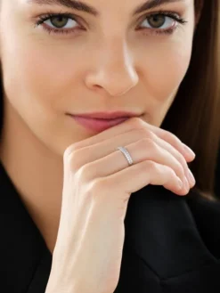 Pierścionek z białego złota z brylantami - 0,36 ct - próba 585