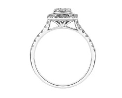 Pierścionek z białego złota z diamentami - 0,50 ct - próba 585