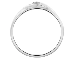 Pierścionek z białego złota z brylantem - 0,02 ct - próba 375