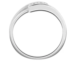 Pierścionek z białego złota z brylantami - 0,11 ct - próba 585