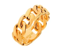 Pierścionek z brązu pozłacany