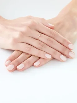 Pierścionek z żółtego i białego złota z brylantem - 0,01 ct - próba 585