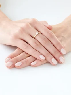 Pierścionek z żółtego i białego złota z brylantem - SI2/H-I - 0,23 ct - próba 585