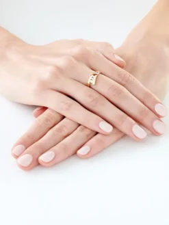 Pierścionek z żółtego i białego złota z brylantami - 0,11 ct - próba 585