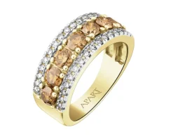 Pierścionek z żółtego złota z brylantami - 1,66 ct - próba 585