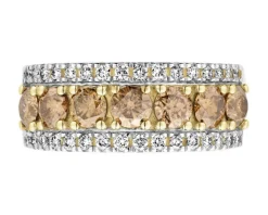 Pierścionek z żółtego złota z brylantami - 1,66 ct - próba 585