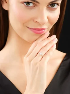 Pierścionek z żółtego złota z diamentami - SI2/H - 0,60 ct - próba 585