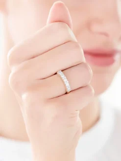 Pierścionek z żółtego złota z brylantami - 0,50 ct - próba 585